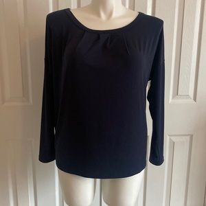 Long sleeve navy blue Banana Republic blouse